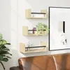 vidaXL 3dílná sada nástěnných polic s tyčemi Materiál na Náhled obrázku produktu 2