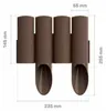 Palizzate di plastica marrone 23cm x 25,5 cm | Aiuole Anteprima dell’immagine prodotto 3
