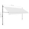 vidaXL Store rétractable manuel avec LED 350 cm Crème Voir les images du produit 8