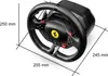 A gaming steering wheel with dimensions indicated. Produktbild-Vorschau