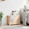 vidaXL Cassapanca 60x32x45,5 cm in legno massello di pino Anteprima dell’immagine prodotto 3