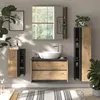 Badmöbel-Set Vicco Edelin Anthrazit/Artisan-Eiche 4-teilig, Produktbild-Vorschau 3