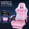 Fotel gamingowy premium ALFORDSON z podnóżkiem i podparciem Podgląd zdjęcia produktu 5