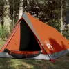 vidaXL Tenda da campeggio 2 persone Grigio e arancione Anteprima dell’immagine prodotto 2