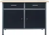 vidaXL Werkbank Schwarz 120x60x85 cm Stahl Produktbild-Vorschau 1