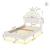 Lit rembourré INONEFT, 90x190 cm, avec éclairage LED, lit Voir les images du produit 8
