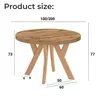 Table ronde à rallonges pour la salle à manger, PERO, style Voir les images du produit 8