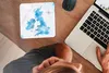 MuchoWow® Mauspad Mousepad England - Weltkarte - Blau 20x20 Produktbild-Vorschau 3