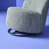 SIGNATURE - Drehbarer Sessel aus grünem Stoff L74 cm - Produktbild-Vorschau 5