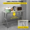 VEVOR Kuchynský stôl Pracovný stôl Komerčný prípravný stôl Náhľad obrázku produktu 4