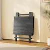 Livingandhome Klappbarer Esstisch mit Holzplatte & Produktbild-Vorschau 3