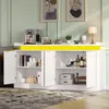 Mueble aparador Flieks con 4 puertas, iluminación LED y Vista previa de la imagen del producto 6