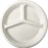 PAPSTAR Zuckerrohr-Teller "pure" rund 260 mm 3-geteilt Produktbild-Vorschau 3