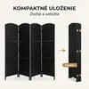 IvoQ Paraván čierny – predelovač miestnosti – 4 panely – Náhľad obrázku produktu 6