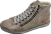 A single gray Rieker women's boot is shown against a white background. Produktbild-Vorschau