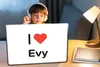 MuchoWow® Laptop Aufkleber Sticker Cover Ich liebe - Evy - Produktbild-Vorschau 3