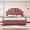 OKWISH Lit Coffre 140x200 cm - Tête De Lit Fleur Réglable - Voir les images du produit 3