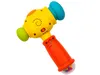A colorful toy hammer with a rattle at the end, set against a white background. Voir les images du produit