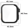 A diagram showing the dimensions of a watch case and screen protector. Náhľad obrázku produktu