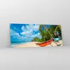 Bilder auf glas - Golf Ozean Palme Boot - 100x40cm - Produktbild-Vorschau 4