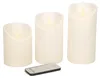 Anna's Collection Stumpfe Kerzen - 3x - Creme/Perlweis - Produktbild-Vorschau 1