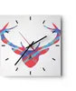 Wanduhr - Quadrat - Glasuhr - Abstraktion Hörner - 30x30cm Produktbild-Vorschau 1