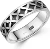 MATERIA by Matthias Wagner Damen Herren Ring Netzmuster 925 Produktbild-Vorschau 1