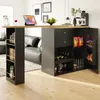 A modern kitchen island bar setup in a living room, featuring storage and a countertop. Náhled obrázku produktu