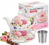 Zestaw do herbaty porcelanowa filiżanka i czajniczek 400ml Podgląd zdjęcia produktu 1