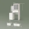 Coiffeuse Livinity Monza Blanc 80cm avec miroir LED, Model Voir les images du produit 7