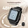 A close-up of a smartwatch displaying a clock face, with text highlighting its long standby time. Náhled obrázku produktu