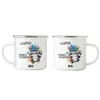 Endlich Schulkind 2025 Waschbär Emaille Tasse Produktbild-Vorschau 3