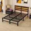 MODFU letto in metallo 120x200 struttura letto con 2 porte Anteprima dell’immagine prodotto 7