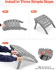 Instructional steps for assembling an Adirondack footstool. Produktbild-Vorschau