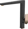 A black and gold kitchen faucet is shown against a white background. Produktbild-Vorschau