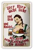 Blechschild Pinup 12x18cm wer Bier nicht liebt ein Blödel Produktbild-Vorschau 1