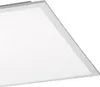 A close-up, angled view of a white LED panel light with a thin gray frame. Produktbild-Vorschau