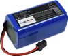 A blue cylindrical battery pack with black and red wires and a black connector is shown on a white background. Voir les images du produit