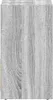 A close-up, side view of a gray wooden cabinet. Produktbild-Vorschau