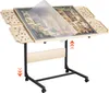 A puzzle board with drawers and a cover, set on a rolling stand. Produktbild-Vorschau