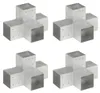vidaXL Post Connector 4 ks. Tvar X Pozinkovaný kov 101 x Náhľad obrázku produktu 7