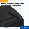 Close-up of a black appliance with text overlays. Produktbild-Vorschau