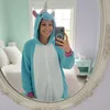 Piżama Onesie Kigurumi Kostium Lazurowy Jednorożec L: Podgląd zdjęcia produktu 5