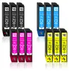A collection of ink cartridges arranged in groups. Produktbild-Vorschau