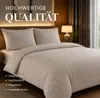 Bettwäsche Renforcé 135x200cm 4-teilig Set Beige Grau Produktbild-Vorschau 2