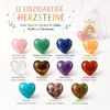 MilaBoo® 12er Set Herzsteine für Dich – bunte Naturstein Produktbild-Vorschau 2