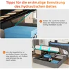 OYAJIA  Polsterbett 160x200cm mit Ladefunktion (USB&Typ-c), Produktbild-Vorschau 6