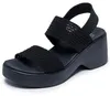 Skechers CALI DAY, Damen Sandale mit Absatz, Black Produktbild-Vorschau 6