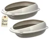 2er Set Katzenklo ohne Deckel Doppelpack Katzentoilette mit Produktbild-Vorschau 1