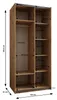 MEBLE KRYSPOL LUX 2 Schrank - 245,5x120x64cm - Schwarz, Produktbild-Vorschau 4